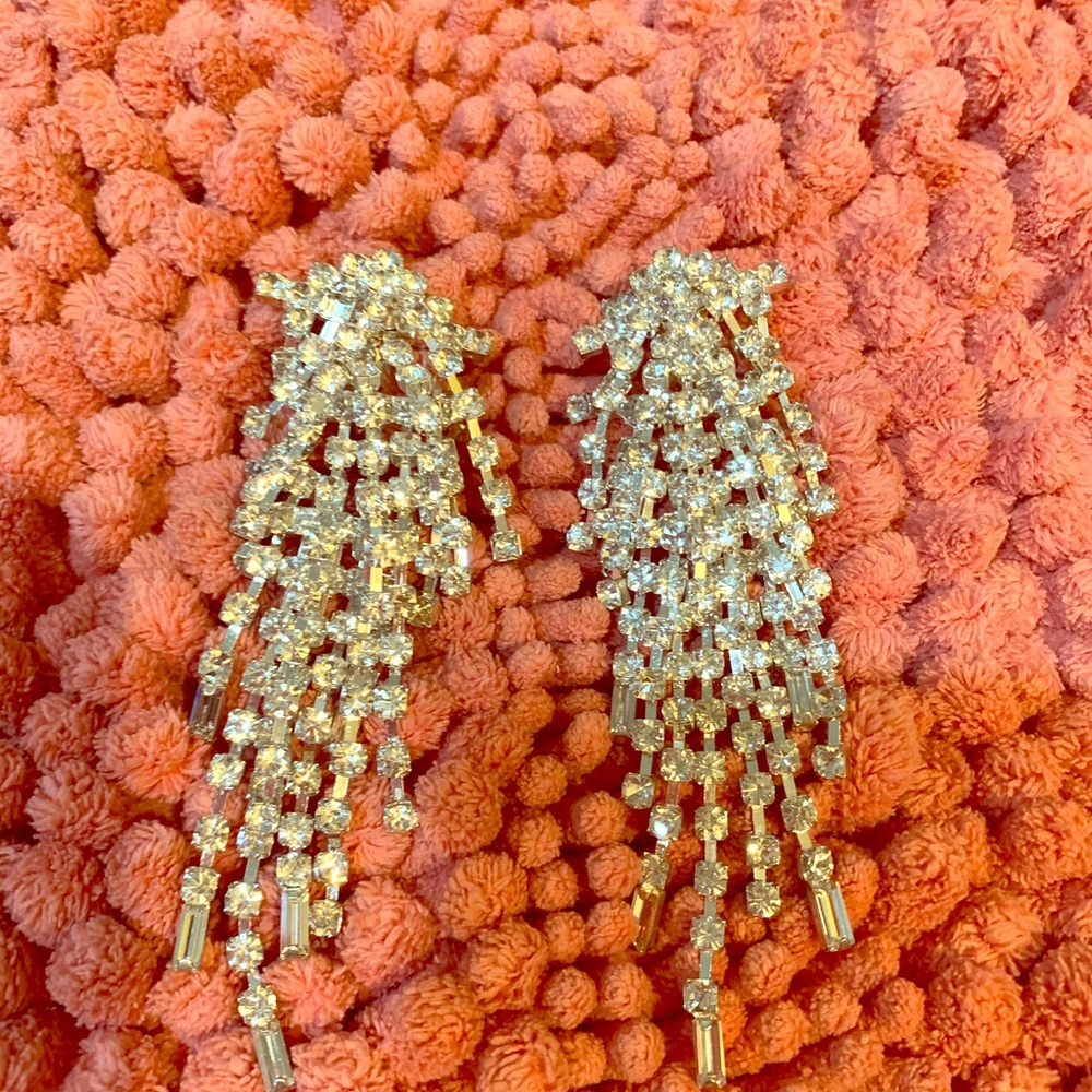 Rhinestone chandelier earrings